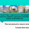 Звіт голови Ради студенського самоврядування ФЗФВС